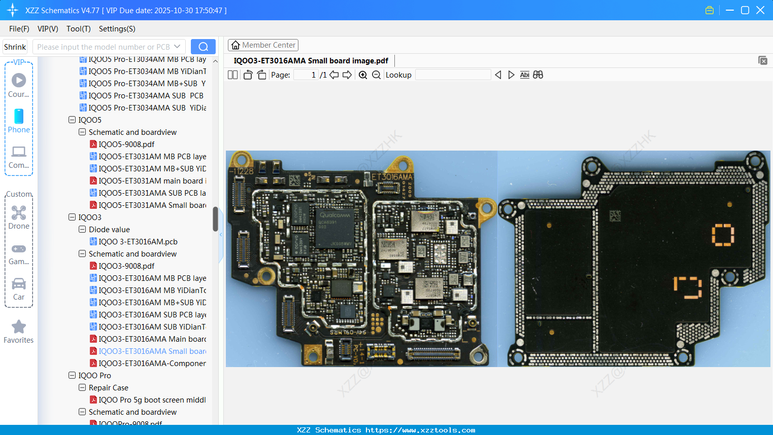 VIVO IQOO3-ET3016AMA Small Board Image